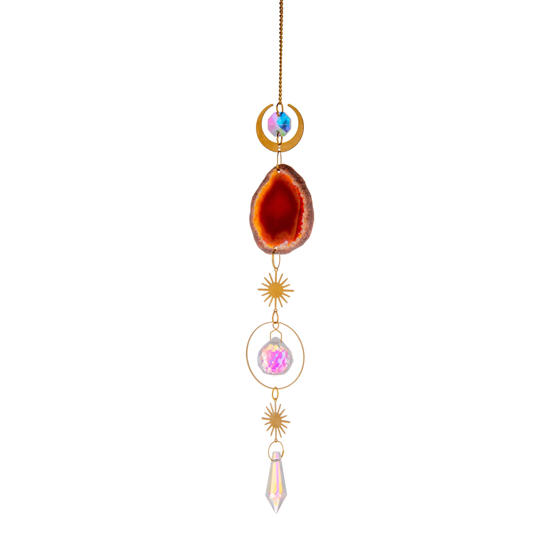 Wholesale Agate Rough Suncatcher Crystal Prism Ball Decorations